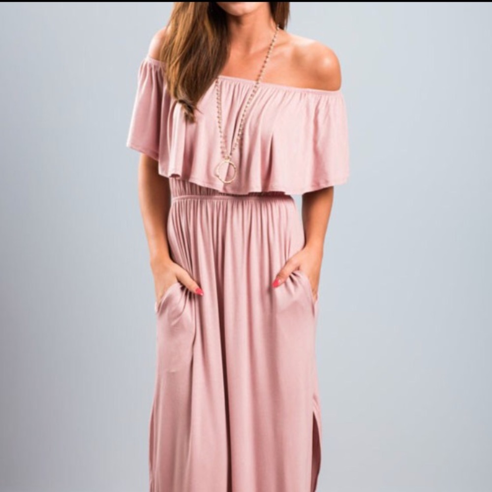 Light pink maxi dress
